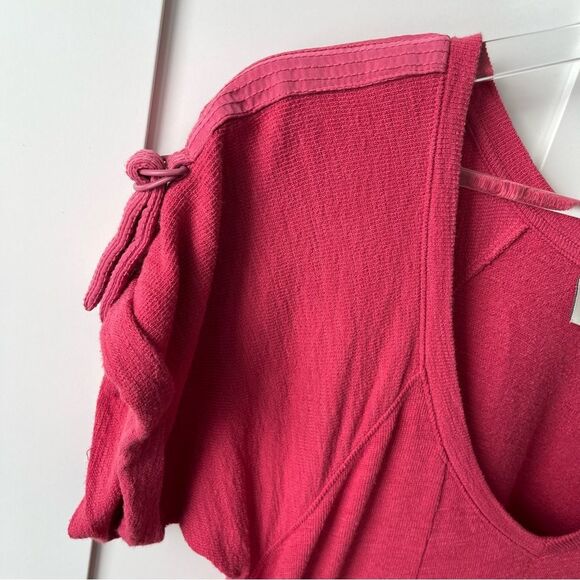 Anthropologie Saturday Sunday Kathie Flounced Relaxed fit Dress Pink small - Picture 6 of 15